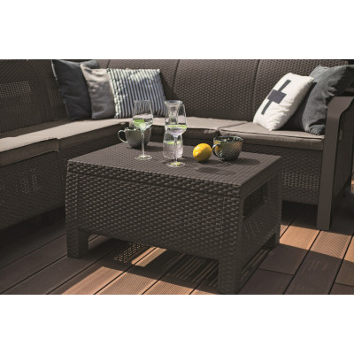 Keter Zahradní stůl Corfu hnědá, 77x57x42 cm